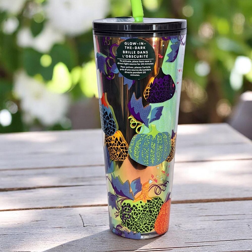 Starbucks Glow In the Dark Venti UFO Silicone Straw Topper Cold Cup Tumbler - Picture 2 of 10